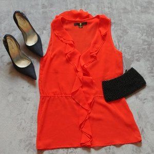 🌈2/$25: Ruffled flowy V Neck top for HER